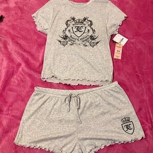Juicy Couture Gray “In Juicy We Trust” XL pajama lounge set